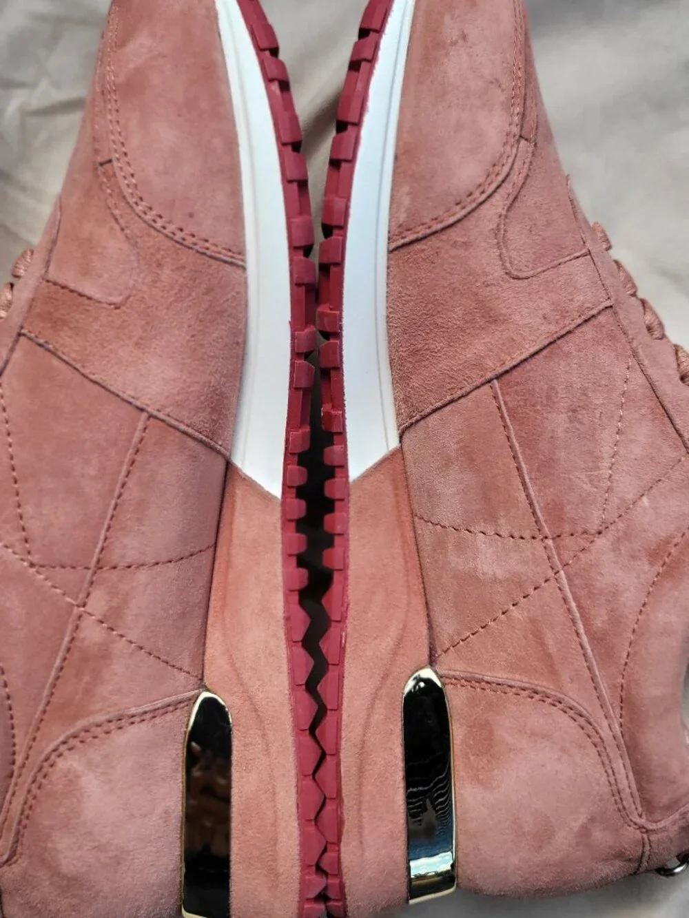 Marc Nolan Ms. Ash Coral Pink Suede Sneakers size 9
